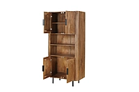 Cane Cabinet 90 Walnut