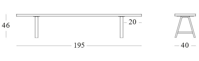 Matteo Bench 195cm Matteo Bench 195cm