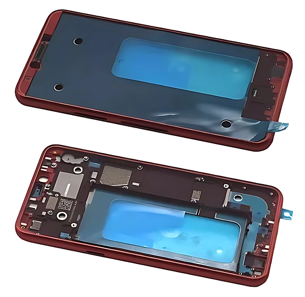 For Samsung Galaxy A6s 2018 , G6200 - Replacement Mid Frame Chassis - Red