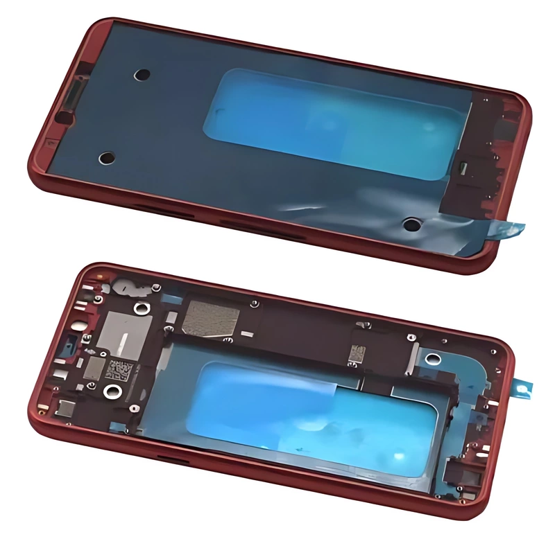 For Samsung Galaxy A6s 2018 , G6200 - Replacement Mid Frame Chassis - Red