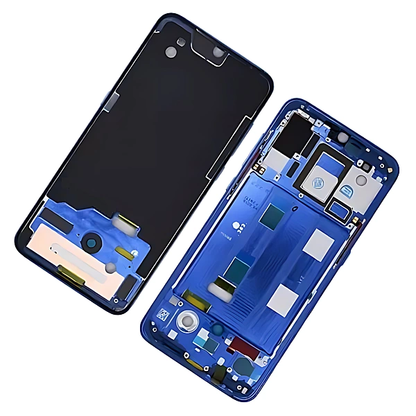 Xiaomi Mi 9 - Replacement Mid Frame Chassis Assembly With Buttons - Blue