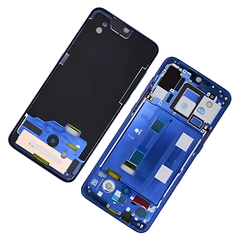 Xiaomi Mi 9 - Replacement Mid Frame Chassis Assembly With Buttons - Blue