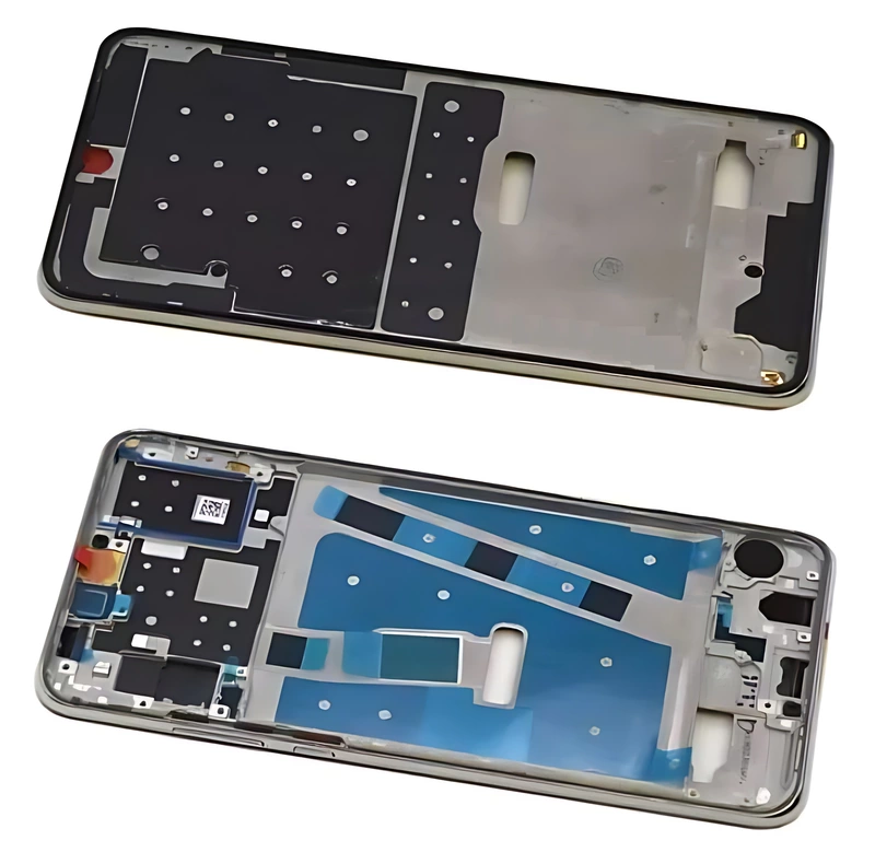 For Huawei P30 Lite - Replacement Mid Frame Chassis Assembly With Buttons - White