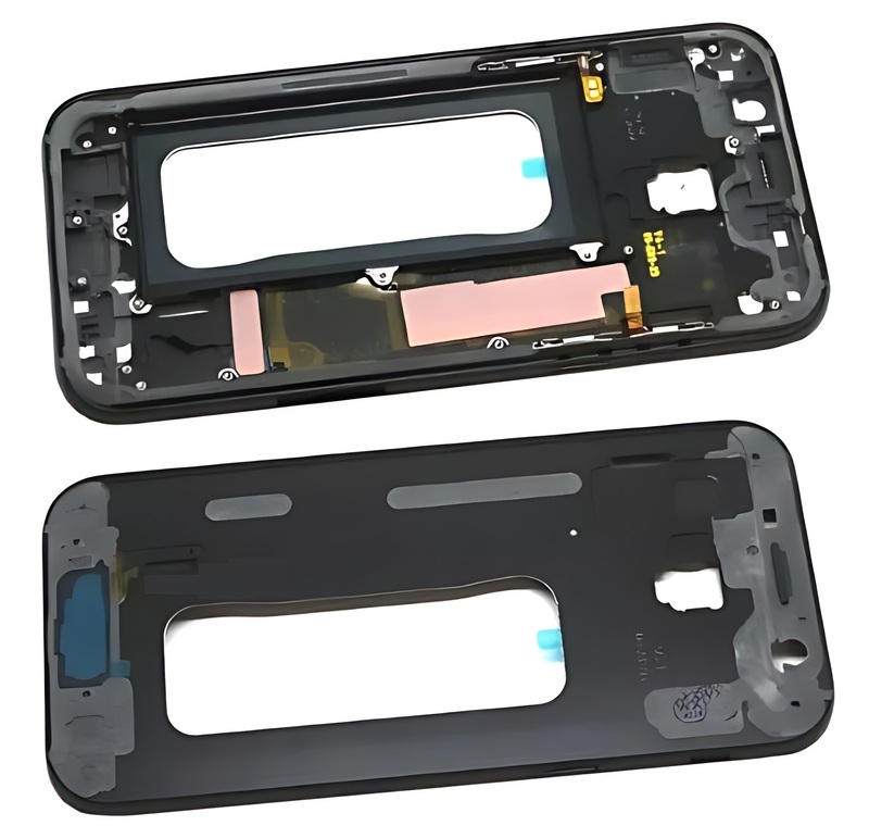 For Samsung Galaxy A720 , A7 2017 - Replacement Mid Frame Chassis With Buttons - Black