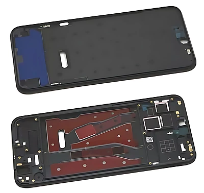 Honor 8X - Replacement Mid Frame Chassis With Buttons - Black