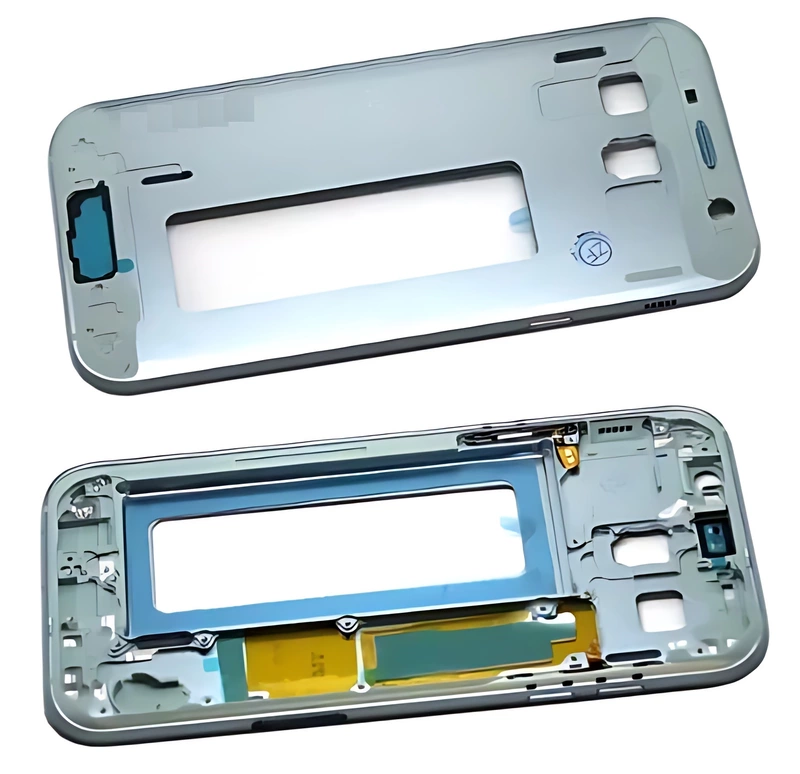 For Samsung Galaxy A720 , A7 2017 - Replacement Mid Frame Chassis With Buttons - Blue