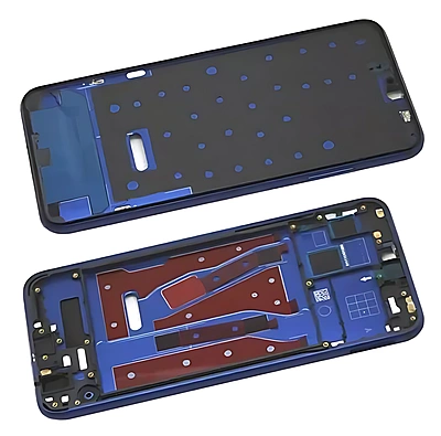 Honor 8X - Replacement Mid Frame Chassis With Buttons - Blue