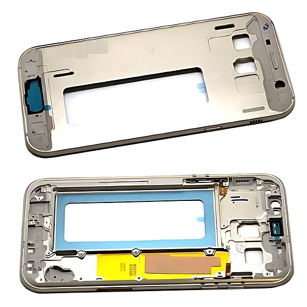 For Samsung Galaxy A720 , A7 2017 - Replacement Mid Frame Chassis With Buttons - Gold