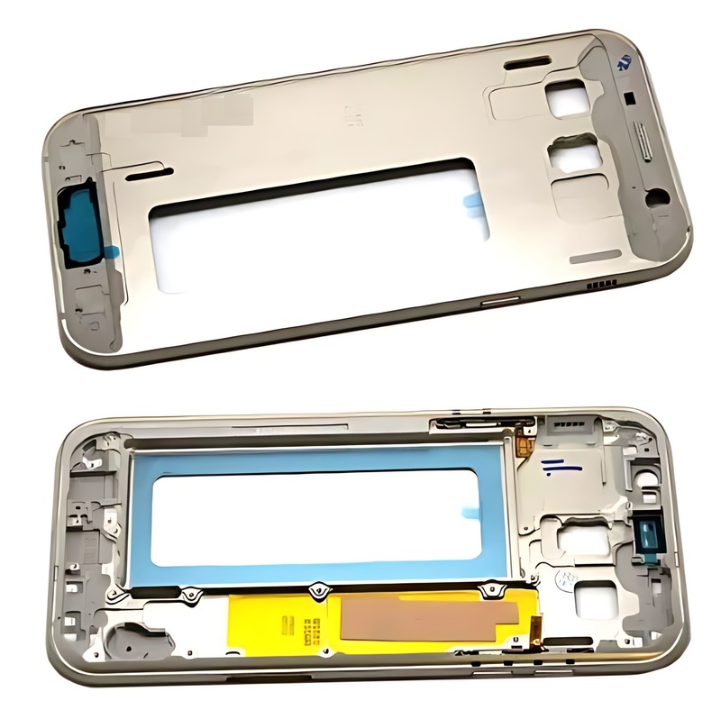 For Samsung Galaxy A720 , A7 2017 - Replacement Mid Frame Chassis With Buttons - Gold