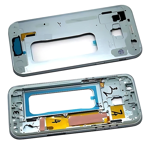 For Samsung Galaxy A520 , A5 2017 - Replacement Mid Frame Chassis With Buttons - Blue