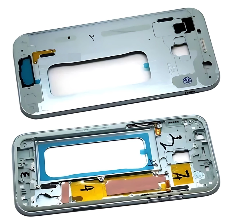 For Samsung Galaxy A520 , A5 2017 - Replacement Mid Frame Chassis With Buttons - Blue