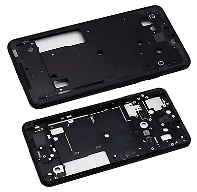Genuine Google Pixel 3 XL - Replacement Middle Frame Chassis Assembly With Power & Volume Buttons - Black - Original