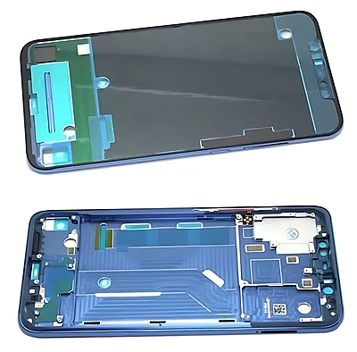 Xiaomi Mi 8 - Replacement Middle Frame Chassis With Power & Volume Buttons - Blue