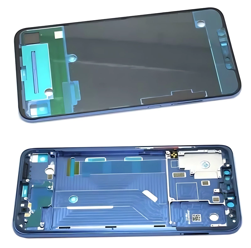 Xiaomi Mi 8 - Replacement Middle Frame Chassis With Power & Volume Buttons - Blue