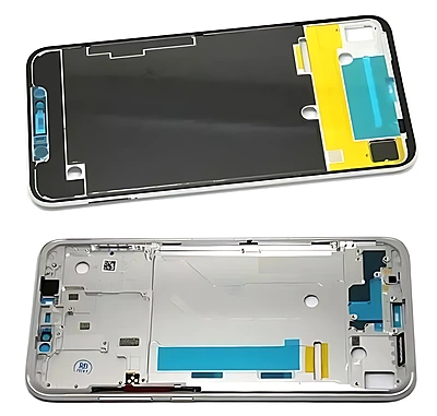 Xiaomi Mi 8 - Replacement Middle Frame Chassis With Power & Volume Buttons - Silver