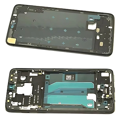 OnePlus 6 - Replacement Middle Frame Chassis With Power & Volume Buttons - Black Gloss