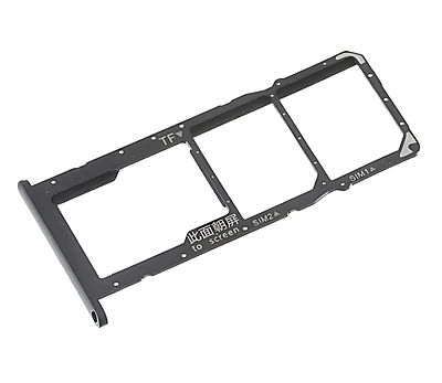 Huawei Y6p - Replacement Dual SIM & SD Card Tray - Midnight Black