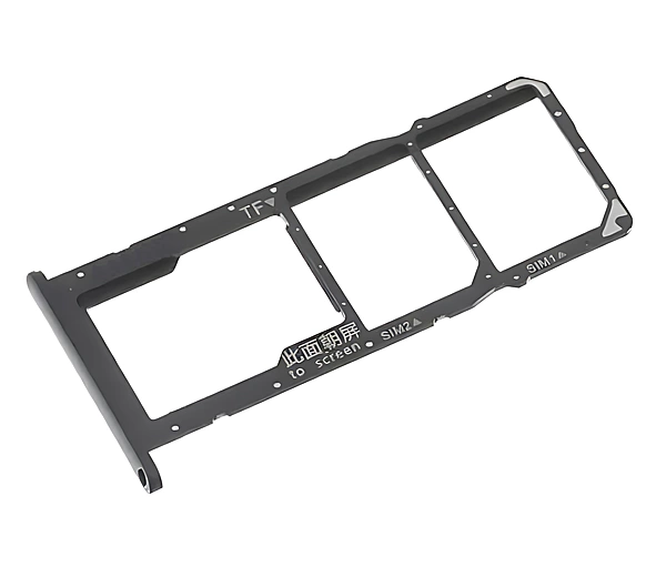 Huawei Y6p - Replacement Dual SIM & SD Card Tray - Midnight Black