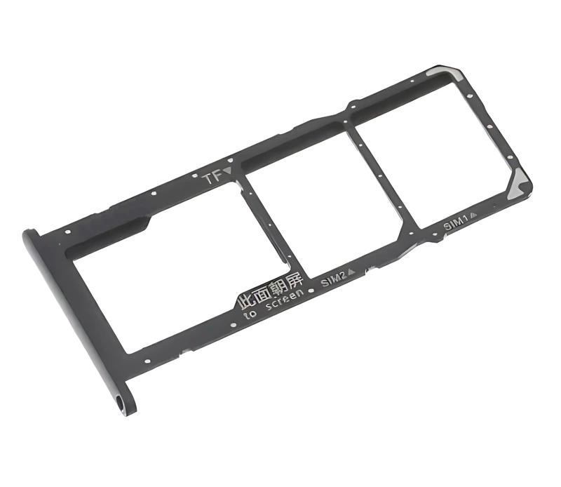 Huawei Y6p - Replacement Dual SIM & SD Card Tray - Midnight Black