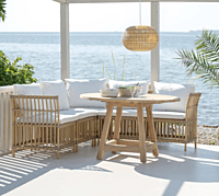 Meghan Exterior Dining Bench | Center Module