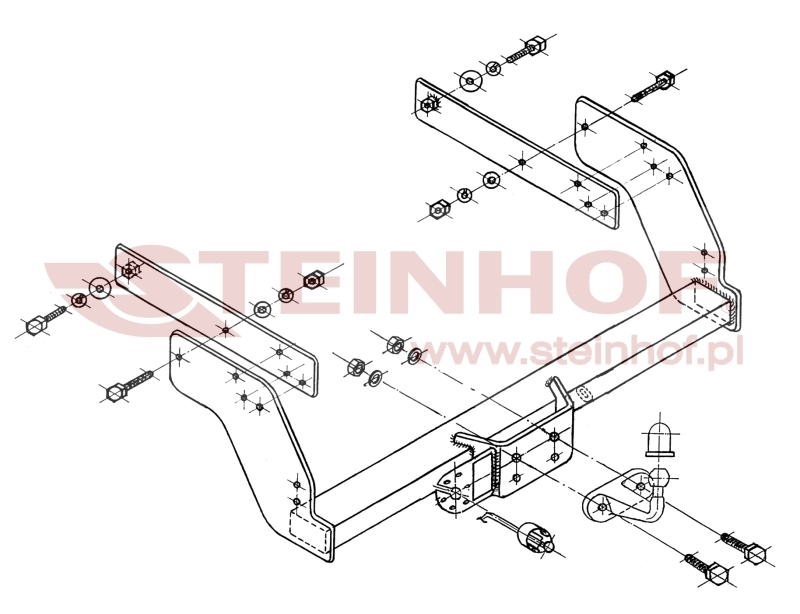 Nissan NP300 2WD/4WD
(tubular bumper) Tow Bar (2008®) 085