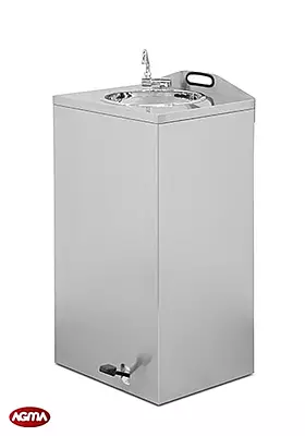 N001 - Lavamani trasportabile con rubinetto a pedale, dim. 500x400x900mm