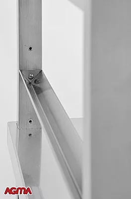 N013 - Scrivimpiedi inox dim. 800x600x1100mm