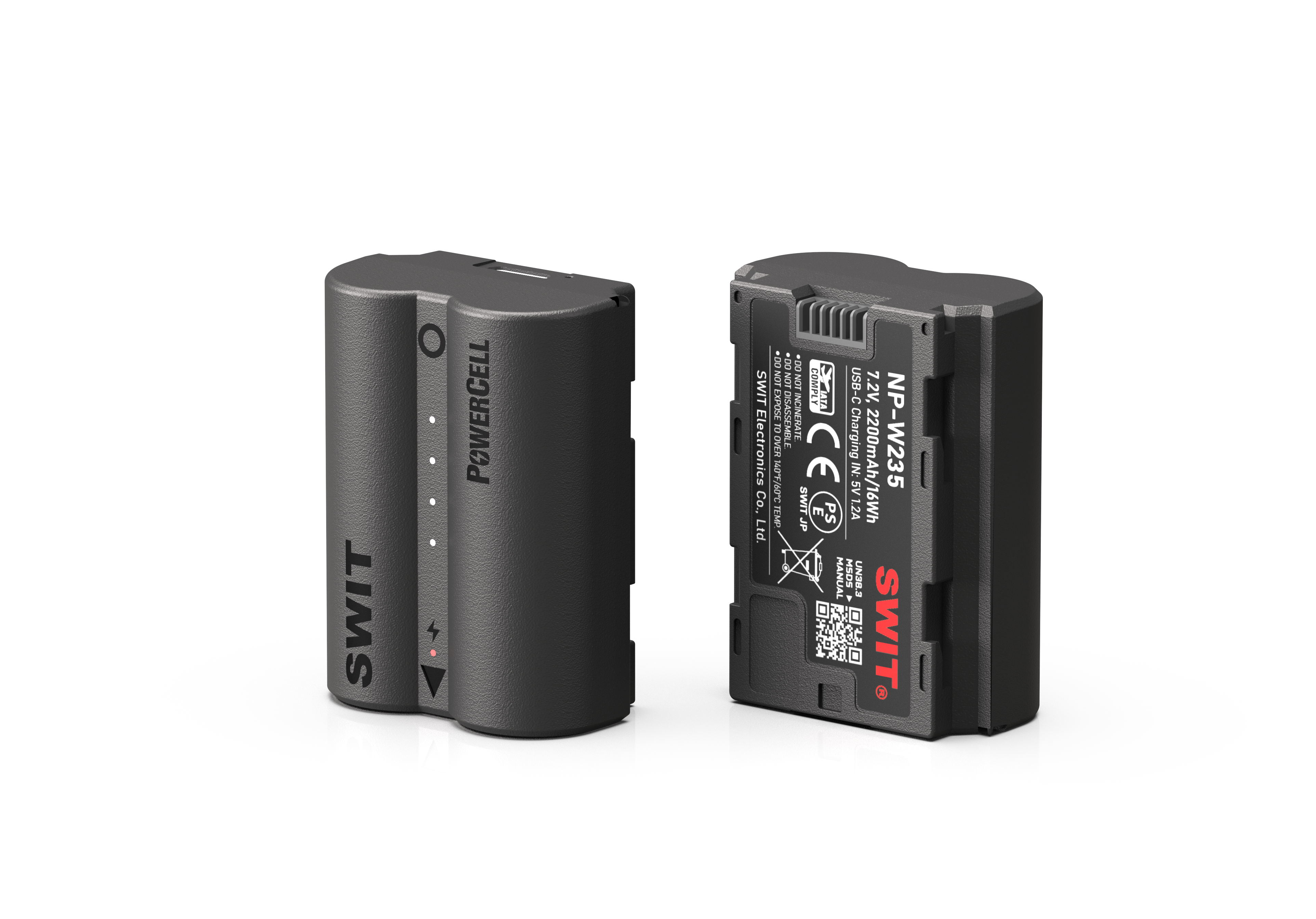 PowerCell NP-W235 | USB-C NP-W235 16Wh longer running-time battery with indicators for e.g. Fujifilm cameras X-T4, X-T5, GFX50S II, GFX100S
