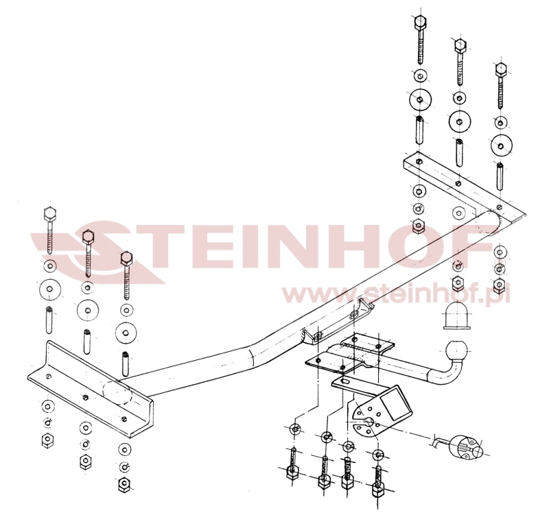 Opel Astra I (F) 4D Tow Bar (1991-2002) O-105
