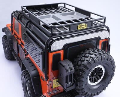 TRX4 Defender Upper Rear Protective Chequer Plate Black/Silver TRX4 Defender Upper Rear Protective Chequer Plate Black/Silver