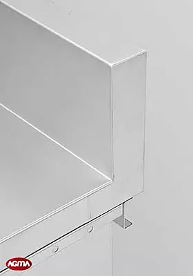 135 - Banco da incasso 1000x600x840mm, con piano inox