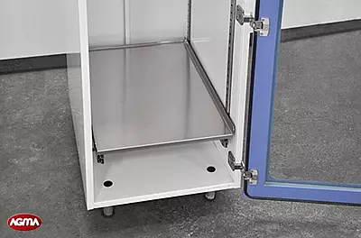 210 - Armadio ISO acciaio inox verniciato 460x675x2270mm, porta a battente