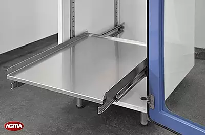 210 - Armadio ISO acciaio inox verniciato 460x675x2270mm, porta a battente