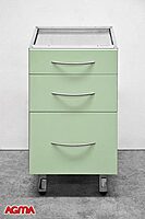 959 - Modulo cassettiera verde 3 cassetti dim. 400x580x840mm