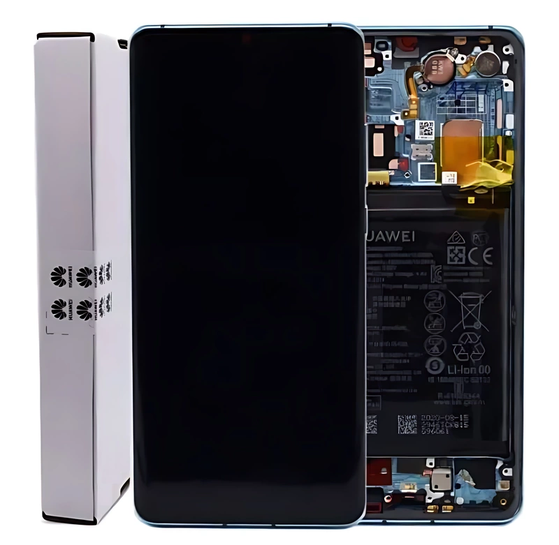 For Huawei P30 Pro - Replacement OLED Touch Screen Assembly With Chassis & Battery - Aurora - Service Pack - 02352PGE