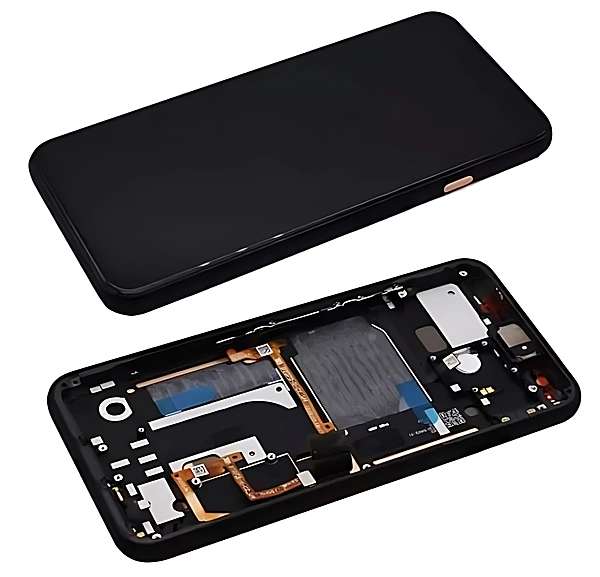Google Pixel 4 - Replacement OLED Touch Screen Assembly With Frame & Ear Piece Speaker - Orange