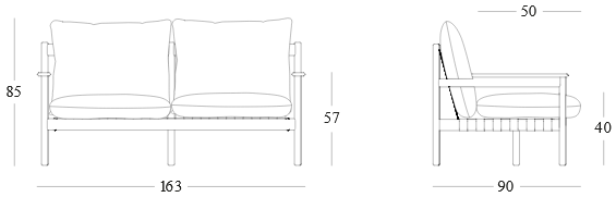 Oda Lounge Sofa 2.5 Seater