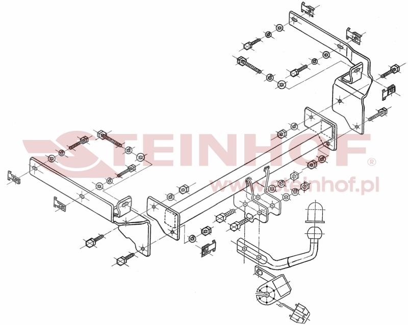 Peugeot 406 4D Tow Bar (1995-2004) P-035