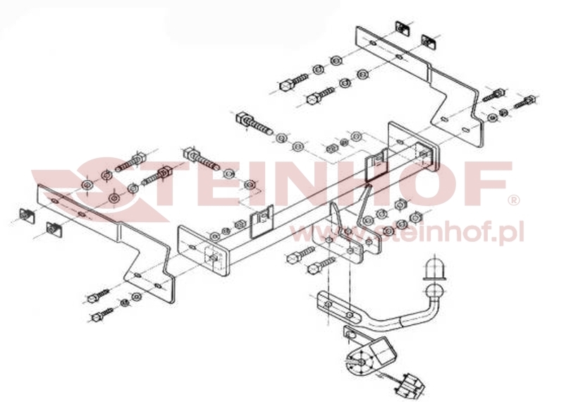 Peugeot 406 D8, D9, Estate Tow Bar (1996-2004) P-036