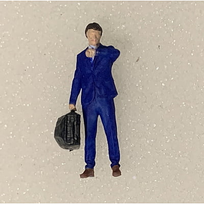 Wayne Dennis - Custom Handpainted - Business Man with Briefcase Wayne Dennis - Custom Handpainted - Business Man with Briefcase