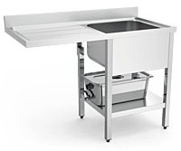 Separador de grasas inox portátil, 28 l