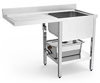 Separador de grasas inox portátil, 28 l