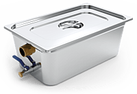 Separador de grasas inox portátil, 28 l