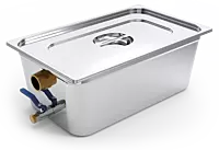 Separador de grasas inox portátil, 28 l