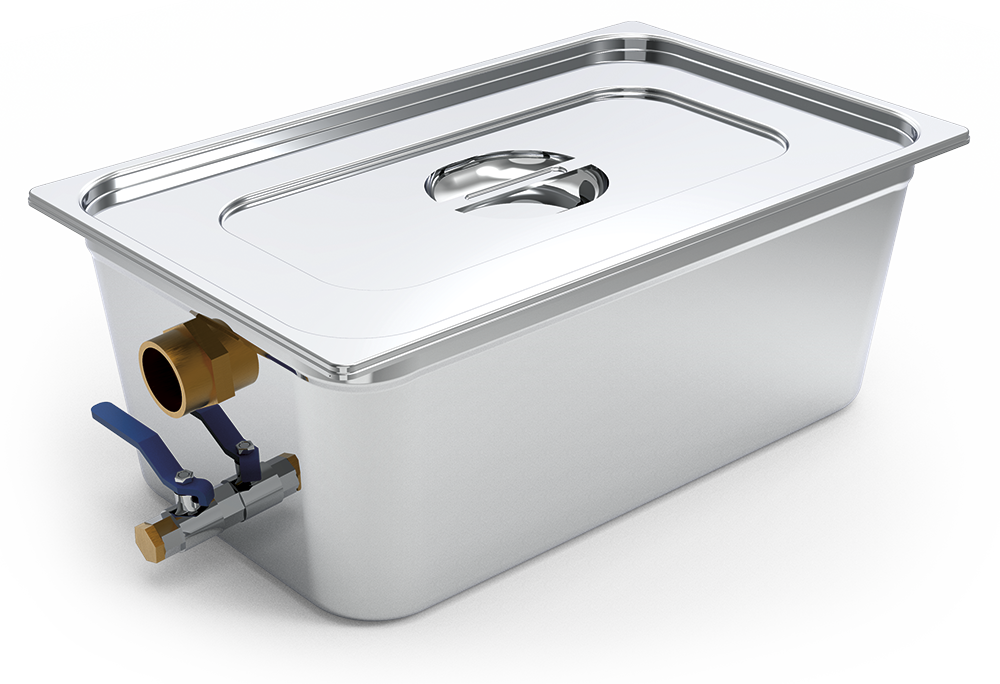Separador de grasas inox portátil, 28 l