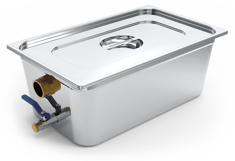 Separador de grasas inox portátil, 28 l