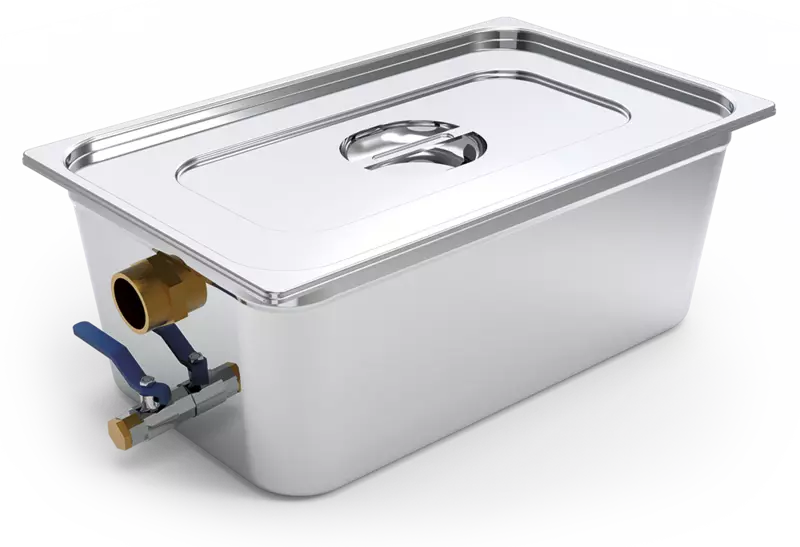 Separador de grasas inox portátil, 28 l