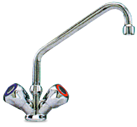 Grifo de sobremesa pomos giratorio dos aguas