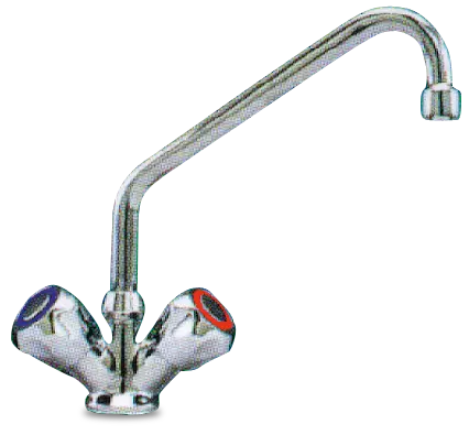 Grifo de sobremesa pomos giratorio dos aguas