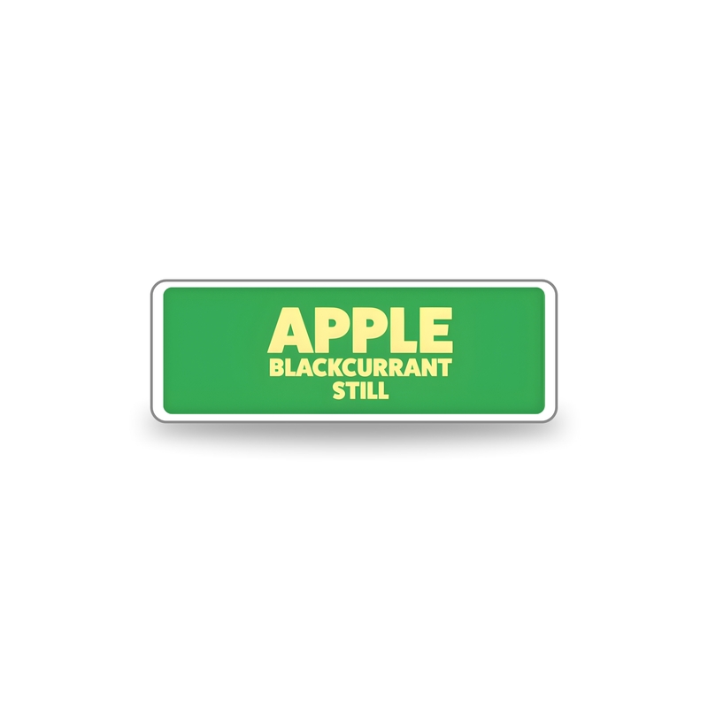 Phat Buns Drink Sticker - Apple & Black (1x1000)